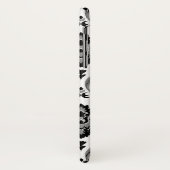 Coques Case-Mate iPhone Rococo Damask Pattern Grey Black White (Dos/Gauche)