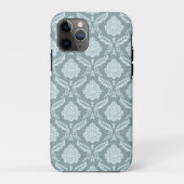 Coques Case-Mate iPhone Rococo Damask Rpt Pattern Duck Egg Blue+Teal (Dos)