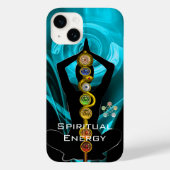 Coques Case-Mate iPhone ROD ASCLEPIUS,7 CHAKRAS YOGA LOTUS POSE Bleu (Verso)