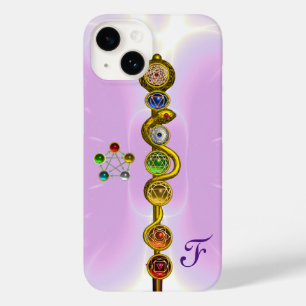 COQUE POUR iPhone 14 RODE D'ASCLEPIUS 7 CHAKRAS, YOGA, ÉNERGIE SPIRITUE
