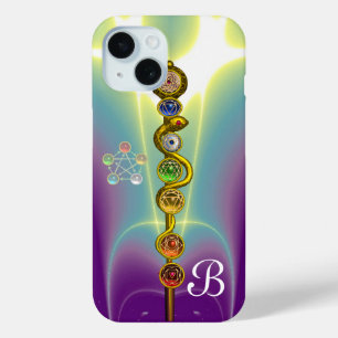 COQUE POUR iPhone 15 RODE D'ASCLEPIUS 7 CHAKRAS, YOGA, ÉNERGIE SPIRITUE