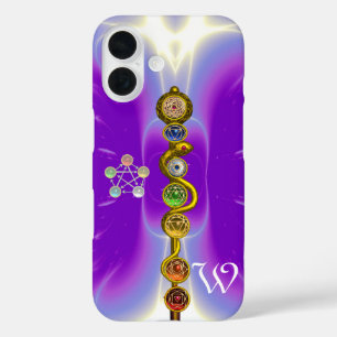 COQUES iPhone 16 RODE D'ASCLEPIUS 7 CHAKRAS, YOGA, ÉNERGIE SPIRITUE