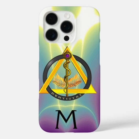 COQUES Case-Mate iPhone RODE DE L'ASCLEPIUS DENTISTE MONOGRAMME DENTISTE, (Verso)