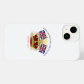 Coques Case-Mate iPhone Roi Charles III Couronne de couronnement et drapea (Verso (horizontal))