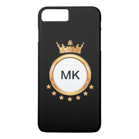 Coques Case-Mate iPhone Roi Du Bling Monogramme (Dos)