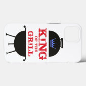 Coques Case-Mate iPhone Roi Du Grill, Rouge Couronne Bleue (Verso (horizontal))