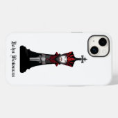 Coques Case-Mate iPhone Roi noir / Nom personnalisé (Verso (horizontal))