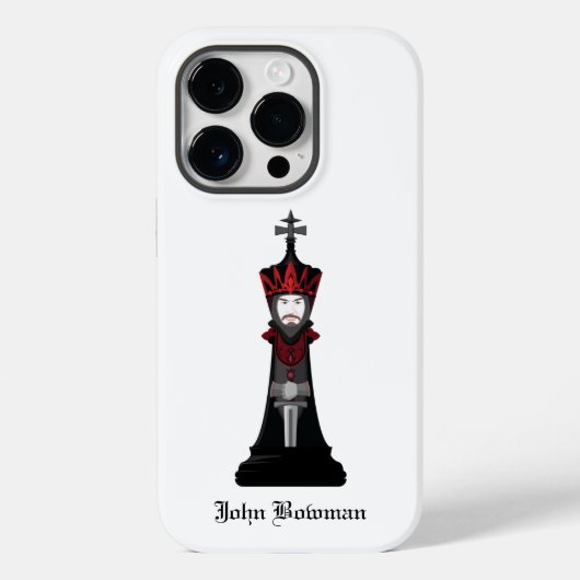 Coques Case-Mate iPhone Roi noir / Nom personnalisé (Verso)