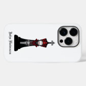 Coques Case-Mate iPhone Roi noir / Nom personnalisé (Verso (horizontal))