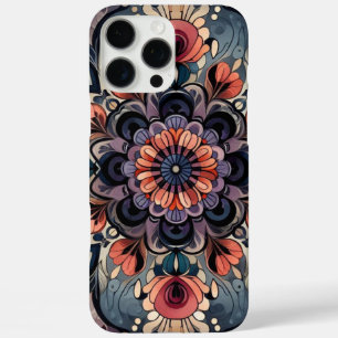 Coques iPhone 16 Pro Max Romance foncée Bourgogne Art Déco Floral Été