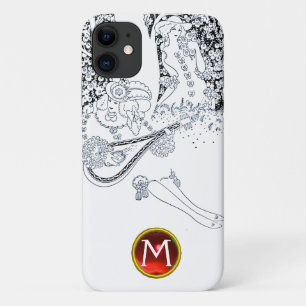 COQUES POUR iPhone ROMANCE /ROMANTIQUES AMATEURS NOIR BLANC ROUGE MON