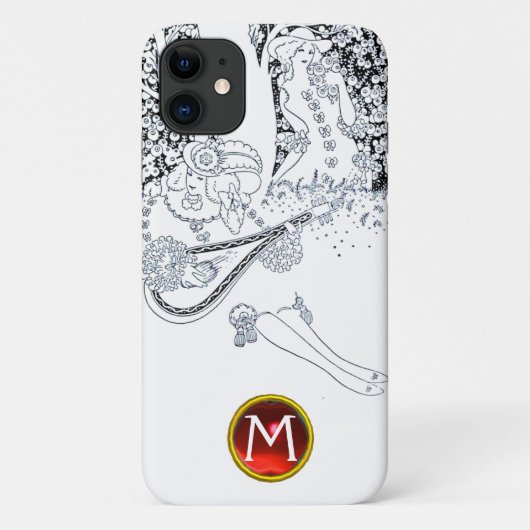 COQUES Case-Mate iPhone ROMANCE /ROMANTIQUES AMATEURS NOIR BLANC ROUGE MON (Dos)