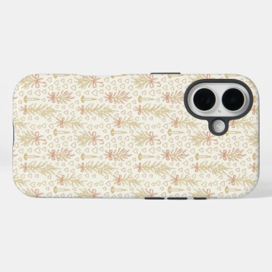 Coques Case-Mate iPhone Romantic Christmas Pattern (Verso (horizontal))