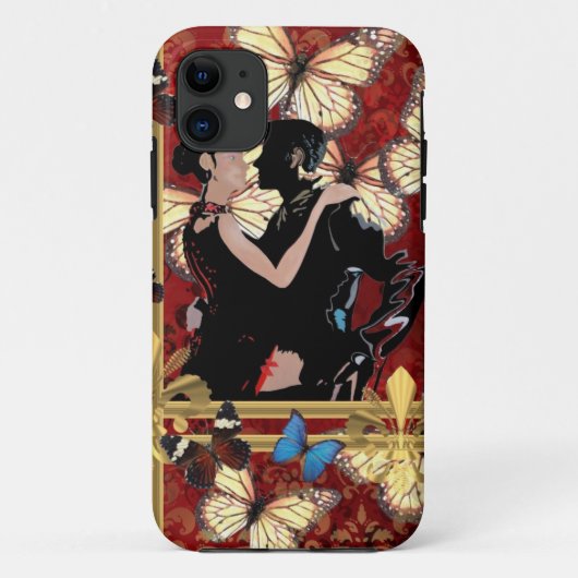 Coques Case-Mate iPhone Romantic dancers et butterflies (Dos)