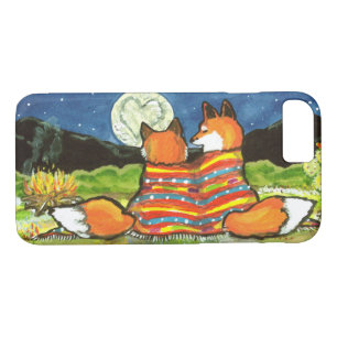 Case-Mate iPhone Case Romantic Fox Moon Faune Amour Paysage feu de camp