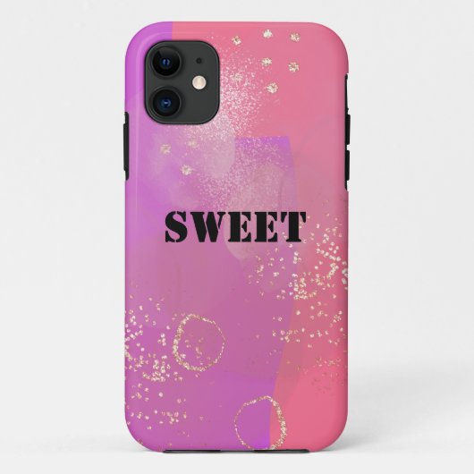 Coques Case-Mate iPhone Romantic glitter pink art (Dos)
