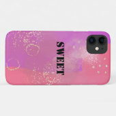 Coques Case-Mate iPhone Romantic glitter pink art (Dos (Horizontal))