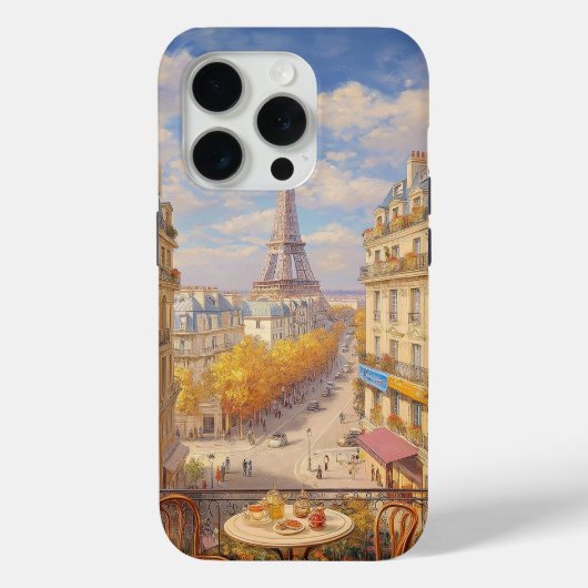 Coques Case-Mate iPhone Romantic Parisian Balcony View Oil Painting (Verso)
