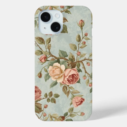 Coques Case-Mate iPhone Romantic Vintage Rose Garden (Verso)