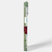 Coques Case-Mate iPhone ROMANTICA /ROSES, FLEURS BLEUES AVEC OISEAU Blanc (Verso / Droite)