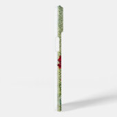 Coques Case-Mate iPhone ROMANTICA Roses rouges, Monogramme floral de bord  (Verso / Droite)