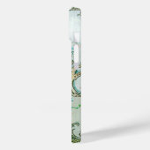 Coques Case-Mate iPhone ROMANTICA Roses rouges, Monogramme floral de bord  (Verso / Gauche)