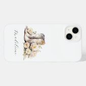 Coques Case-Mate iPhone Romantique Floral Cowgirl Bottes Peonées (Verso (horizontal))