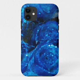 Etui iPhone Case-Mate Romantique Love Blue Glitter Glamour Roses