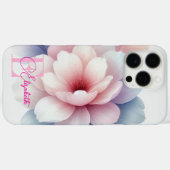 Coques Case-Mate iPhone Romantique Pastel rose Floral Personnalisé (Verso (horizontal))