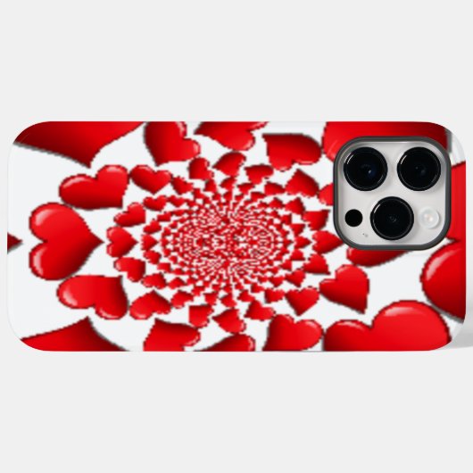 Coques Case-Mate iPhone Romantique Red Hearts Art Motif Imprimer (Verso (horizontal))