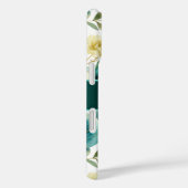 Coques Case-Mate iPhone Romantique Turquoise Green Cream Rose Floral (Verso / Droite)