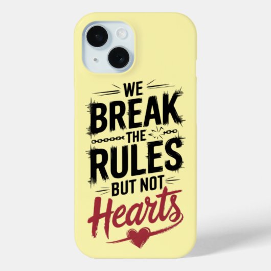 Coques Case-Mate iPhone Rompre les règles, pas les coeurs : Cas de télépho (Verso)