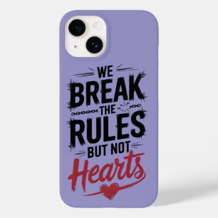 Coque Pour iPhone 14 Rompre les règles, pas les coeurs : Cas de télépho