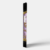 Coques Case-Mate iPhone Rona Damassé Élégant Monogramme (Verso / Droite)