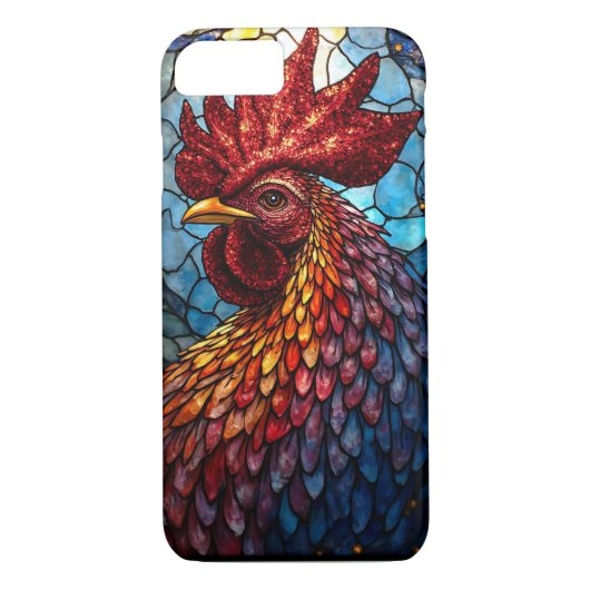 Coques Case-Mate iPhone Rooster Vibrant En Verre Tiré (Dos)