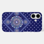 Coques Case-Mate iPhone Rosace bleue (Verso (horizontal))