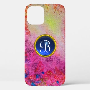Case-Mate iPhone Case ROSE ABSTRAITE PURPLE FLORAL BLUE GEM MONOGRAM iPh