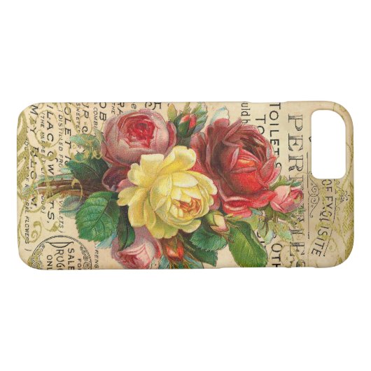 Coques Case-Mate iPhone Rose antique (Dos (Horizontal))