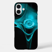 Coques Case-Mate iPhone Rose AQUA BLEU FRACTAL (Verso)