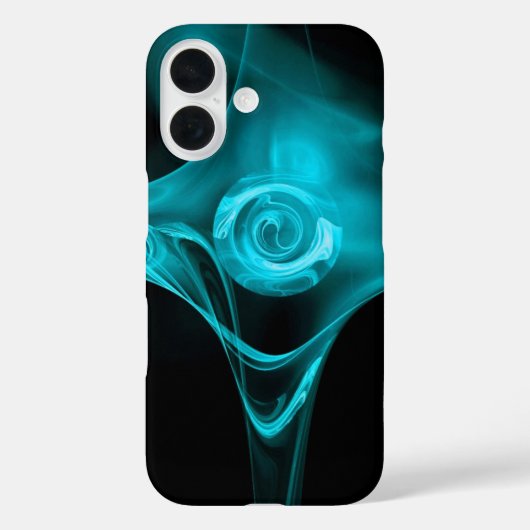 Coques Case-Mate iPhone Rose AQUA BLEU FRACTAL (Verso)