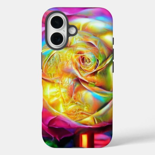 Coques Case-Mate iPhone Rose arc-en-ciel psychédélique (Verso)