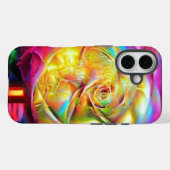 Coques Case-Mate iPhone Rose arc-en-ciel psychédélique (Verso (horizontal))