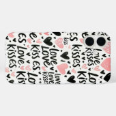 COQUES Case-Mate iPhone ROSE AVEC AMOUR ET COEURS NOIRS (Verso (horizontal))