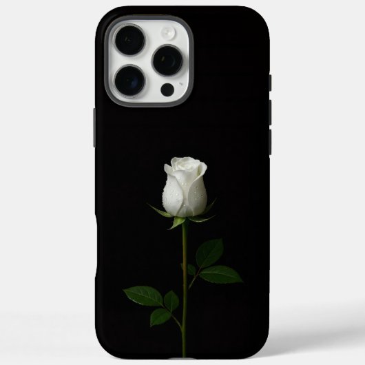 Coques Case-Mate iPhone Rose Blanche Pure iPhone 16 Pro Max Luxe Noir (Verso)