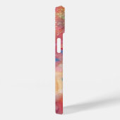 COQUES Case-Mate iPhone ROSE BLEU ABSTRAIT AVEC 3D RED RUBY GEMSTONE (Verso / Droite)