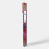 COQUES Case-Mate iPhone ROSE BLEU ABSTRAIT AVEC 3D RED RUBY GEMSTONE (Verso / Gauche)