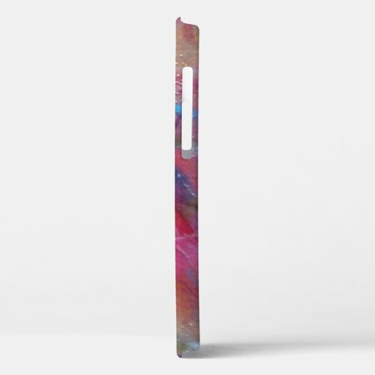 COQUES Case-Mate iPhone ROSE BLEU ABSTRAIT AVEC 3D RED RUBY GEMSTONE (Verso / Gauche)