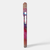 COQUES Case-Mate iPhone ROSE BLEU ABSTRAIT COULEUR D'EAU 3D ROUGE GEMSTONE (Verso / Gauche)