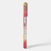 COQUES Case-Mate iPhone ROSE BLEU ABSTRAIT COULEUR D'EAU 3D ROUGE GEMSTONE (Verso / Droite)