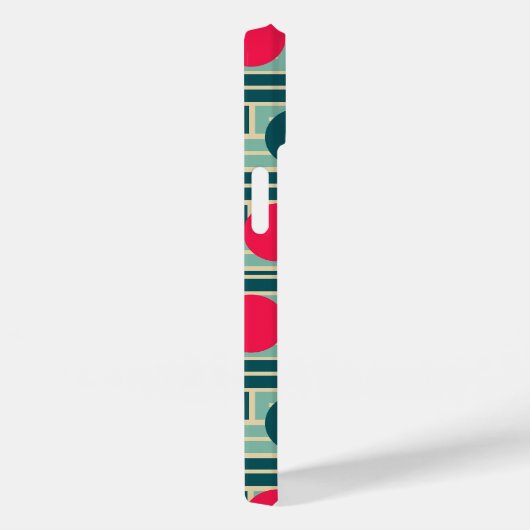 Coques Case-Mate iPhone Rose, Bleu clair, Rectangles Turquoises et cercles (Verso / Droite)